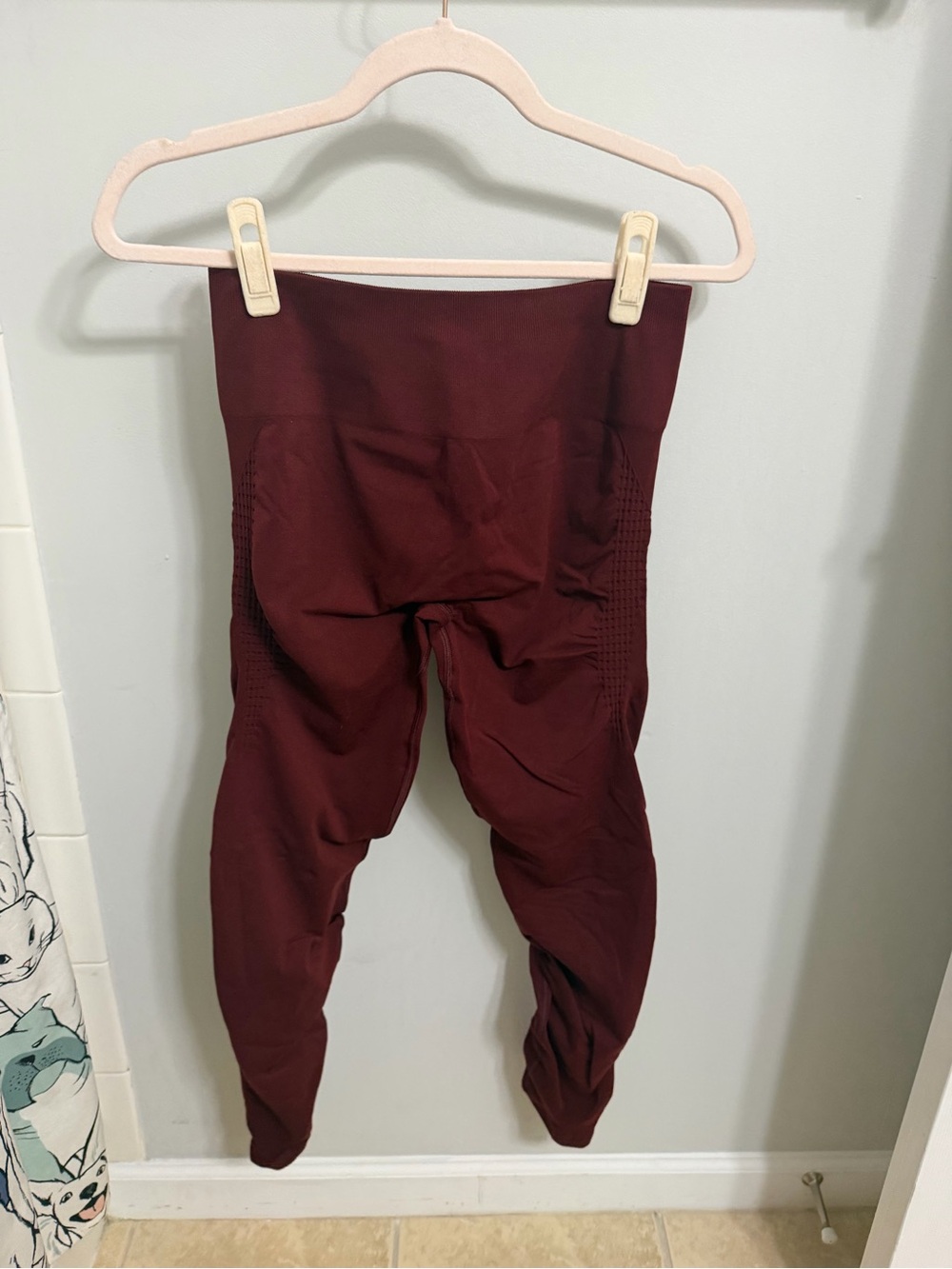 NWT Alphalete Amplify Contour New Burgundy Seamless Leggings